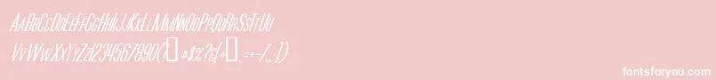 MoviePosterItalic Font – White Fonts on Pink Background