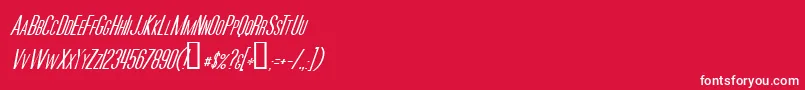 MoviePosterItalic Font – White Fonts on Red Background