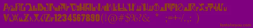 07GhostZaiphon Font – Brown Fonts on Purple Background