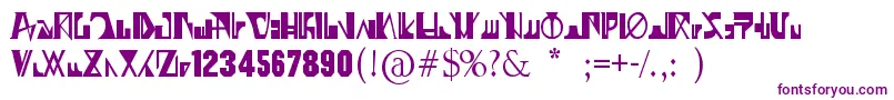 Шрифт 07GhostZaiphon – фиолетовые шрифты на белом фоне