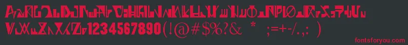 07GhostZaiphon-Schriftart – Rote Schriften auf schwarzem Hintergrund