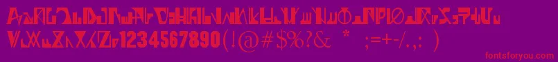 07GhostZaiphon-Schriftart – Rote Schriften auf violettem Hintergrund