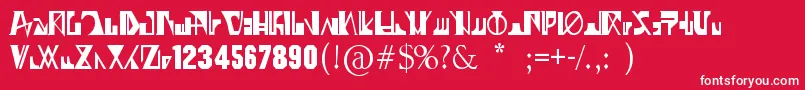 07GhostZaiphon Font – White Fonts on Red Background