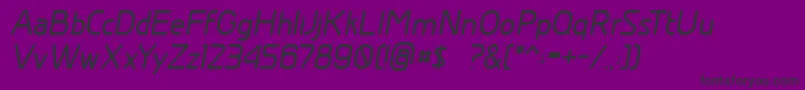 GreyscalebasicBoldItalic Font – Black Fonts on Purple Background