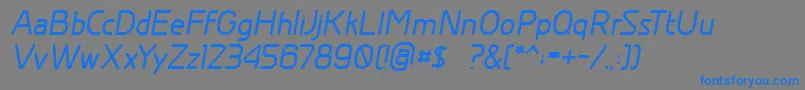 GreyscalebasicBoldItalic Font – Blue Fonts on Gray Background