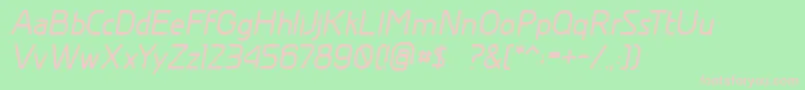GreyscalebasicBoldItalic Font – Pink Fonts on Green Background