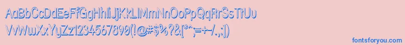 Strshdn Font – Blue Fonts on Pink Background