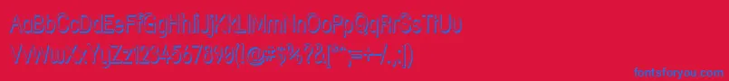 Strshdn Font – Blue Fonts on Red Background