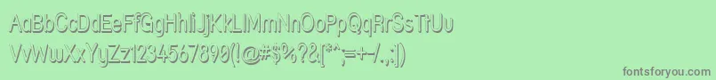 フォントStrshdn – 緑の背景に灰色の文字