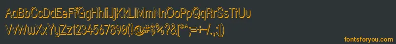 フォントStrshdn – 黒い背景にオレンジの文字