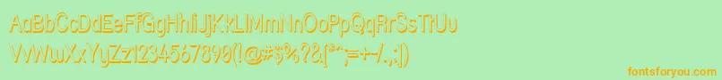 Strshdn Font – Orange Fonts on Green Background