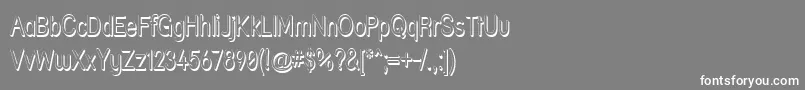 フォントStrshdn – 灰色の背景に白い文字