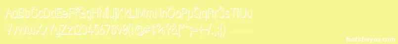 Strshdn-Schriftart – Weiße Schriften auf gelbem Hintergrund