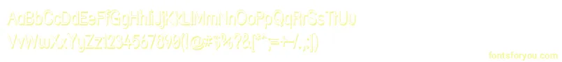 フォントStrshdn – 白い背景に黄色の文字