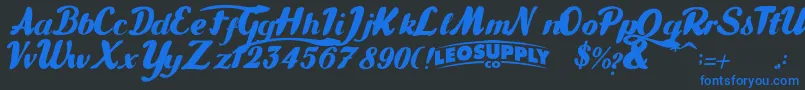 Gullias Font – Blue Fonts on Black Background