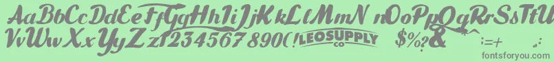 Gullias Font – Gray Fonts on Green Background
