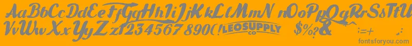 Gullias Font – Gray Fonts on Orange Background