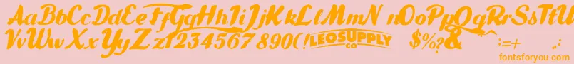 More about Gullias Font Gullias Font – Orange Fonts on Pink Background