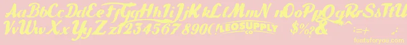 Gullias Font – Yellow Fonts on Pink Background