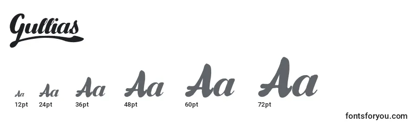 Gullias Font Sizes