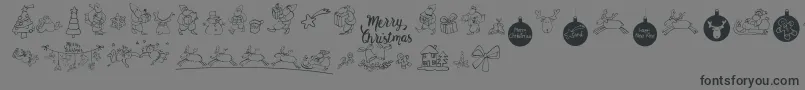 MerryChristmas Font – Black Fonts on Gray Background