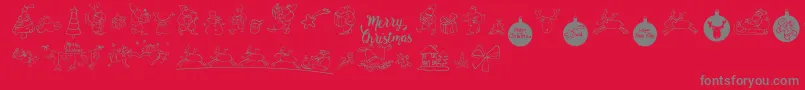 MerryChristmas Font – Gray Fonts on Red Background