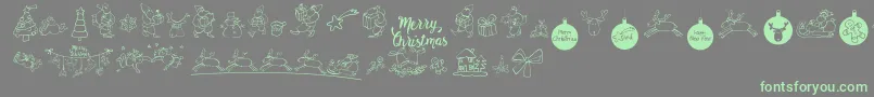 Więcej informacji o czcionce MerryChristmas Czcionka MerryChristmas – zielone czcionki na szarym tle