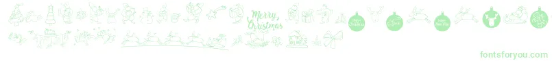 MerryChristmas Font – Green Fonts on White Background