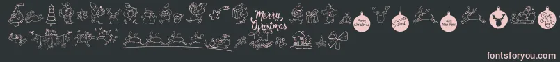 MerryChristmas Font – Pink Fonts on Black Background