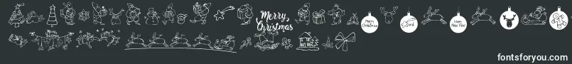 MerryChristmas-Schriftart – Weiße Schriften