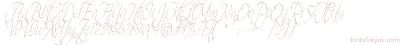Theage Font – Pink Fonts on White Background
