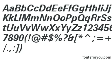 ZurichBoldItalicWin95bt font – Fonts For Blind