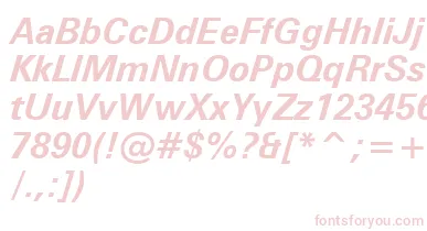 ZurichBoldItalicWin95bt font – Pink Fonts On White Background
