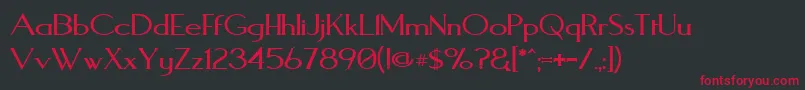 Aqua Font – Red Fonts on Black Background