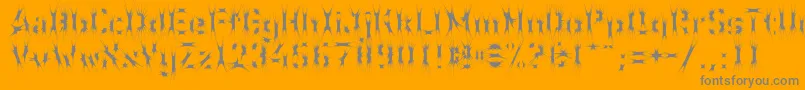 WcWunderbachSpider Font – Gray Fonts on Orange Background