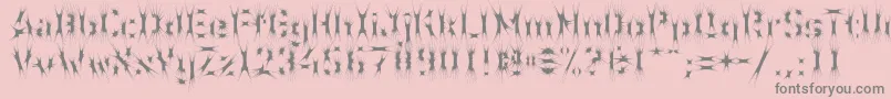 WcWunderbachSpider Font – Gray Fonts on Pink Background