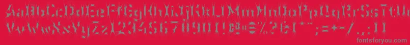 WcWunderbachSpider Font – Gray Fonts on Red Background