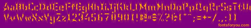 WcWunderbachSpider Font – Orange Fonts on Purple Background