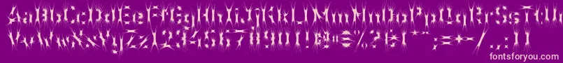 WcWunderbachSpider Font – Pink Fonts on Purple Background