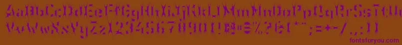 WcWunderbachSpider Font – Purple Fonts on Brown Background