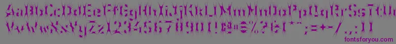 WcWunderbachSpider Font – Purple Fonts on Gray Background