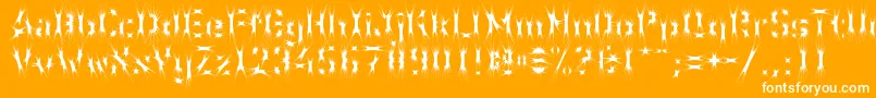 WcWunderbachSpider Font – White Fonts on Orange Background