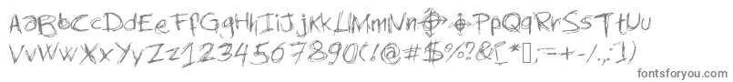 Newslendermanswriting Font – Gray Fonts on White Background