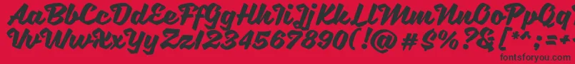 SweetSorrow Font – Black Fonts on Red Background