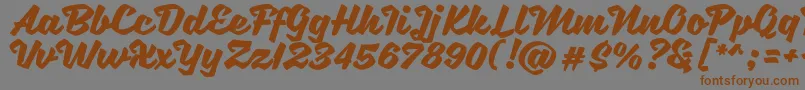 SweetSorrow Font – Brown Fonts on Gray Background