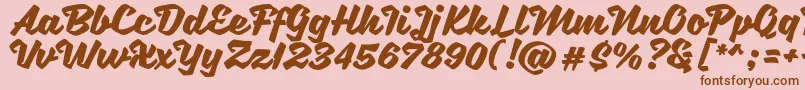 SweetSorrow Font – Brown Fonts on Pink Background