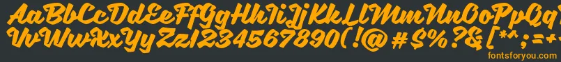 SweetSorrow Font – Orange Fonts on Black Background