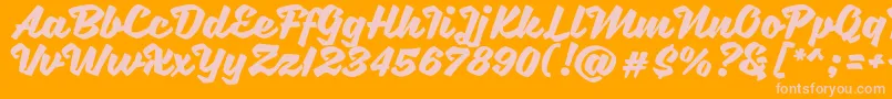 SweetSorrow Font – Pink Fonts on Orange Background