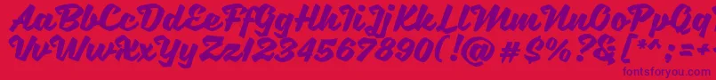 SweetSorrow Font – Purple Fonts on Red Background