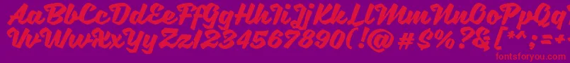 SweetSorrow Font – Red Fonts on Purple Background